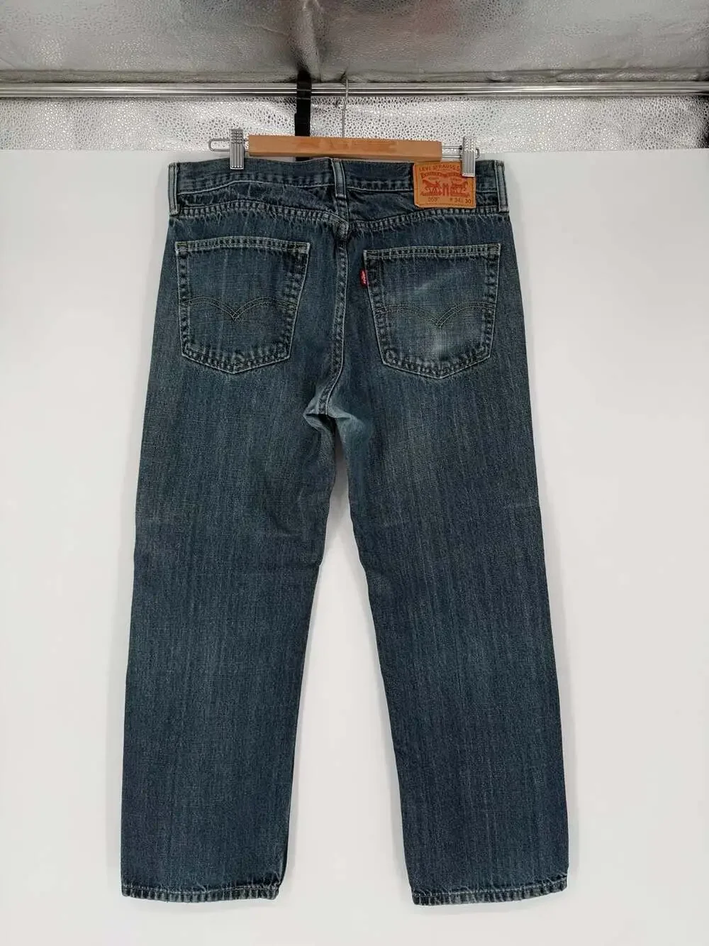 Levi's 559 Relaxed Straight Leg Jeans Mens Size 34x30 Blue Denim